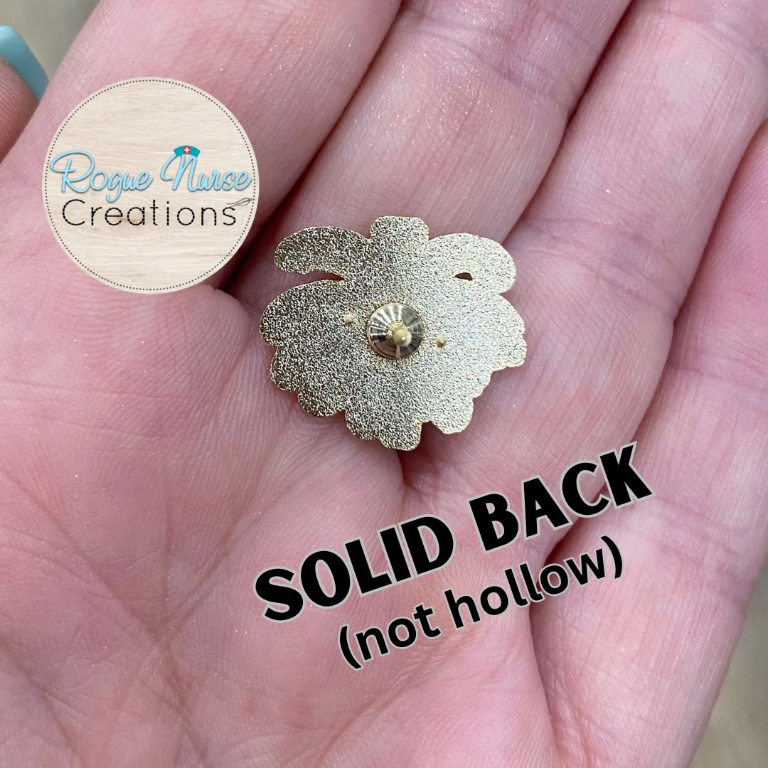 The Extra Extra WILTED Daisy™ an Enamel Pin For The Ordinary Nurse! Black Petals with a Yellow Center Daisy, Humorous Nurse Gift