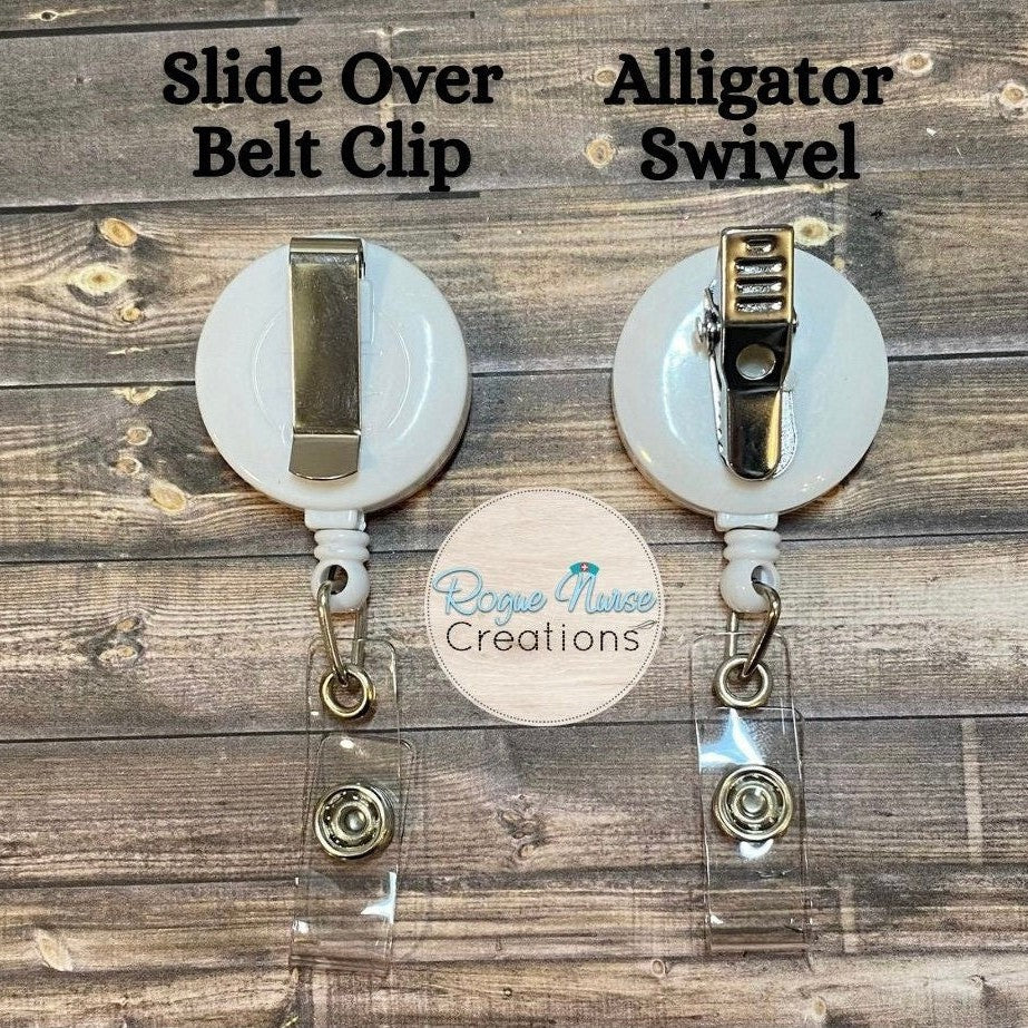 Glitter Squirrel Retractable Badge Reel, Nurse Badge, Teacher Badge, Fall Squirrel Badge Buddy