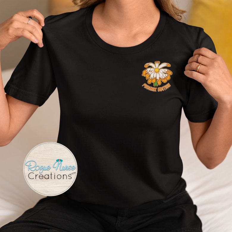 The WILTED Daisy™  Phoenix Edition “Still Rising” Graphic T-Shirt WITH Phoenix Edition Words.