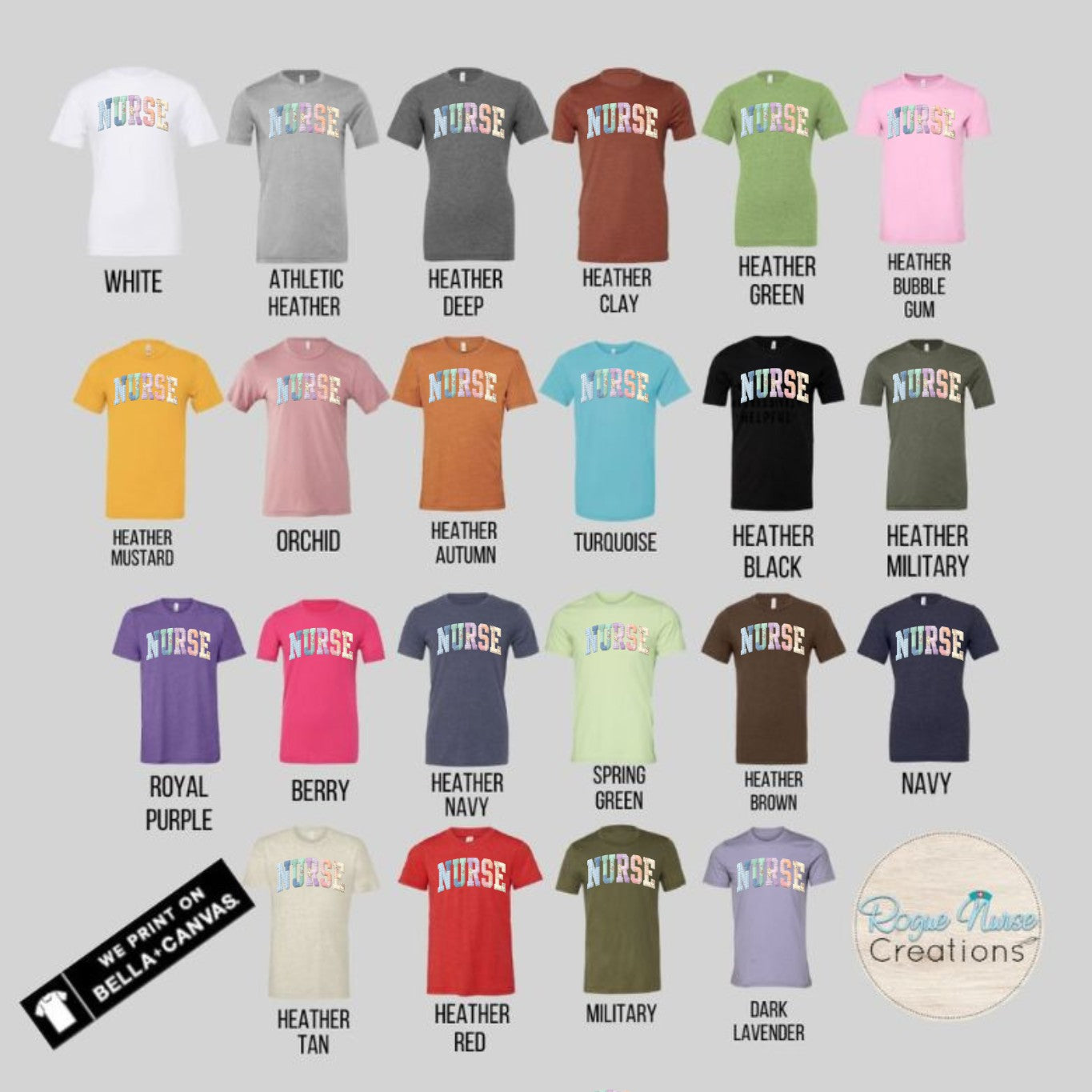Faux Quilted Patchwork pastel Nurse Graphic T-shirt, Cute faux Quilted Nurse Shirt
