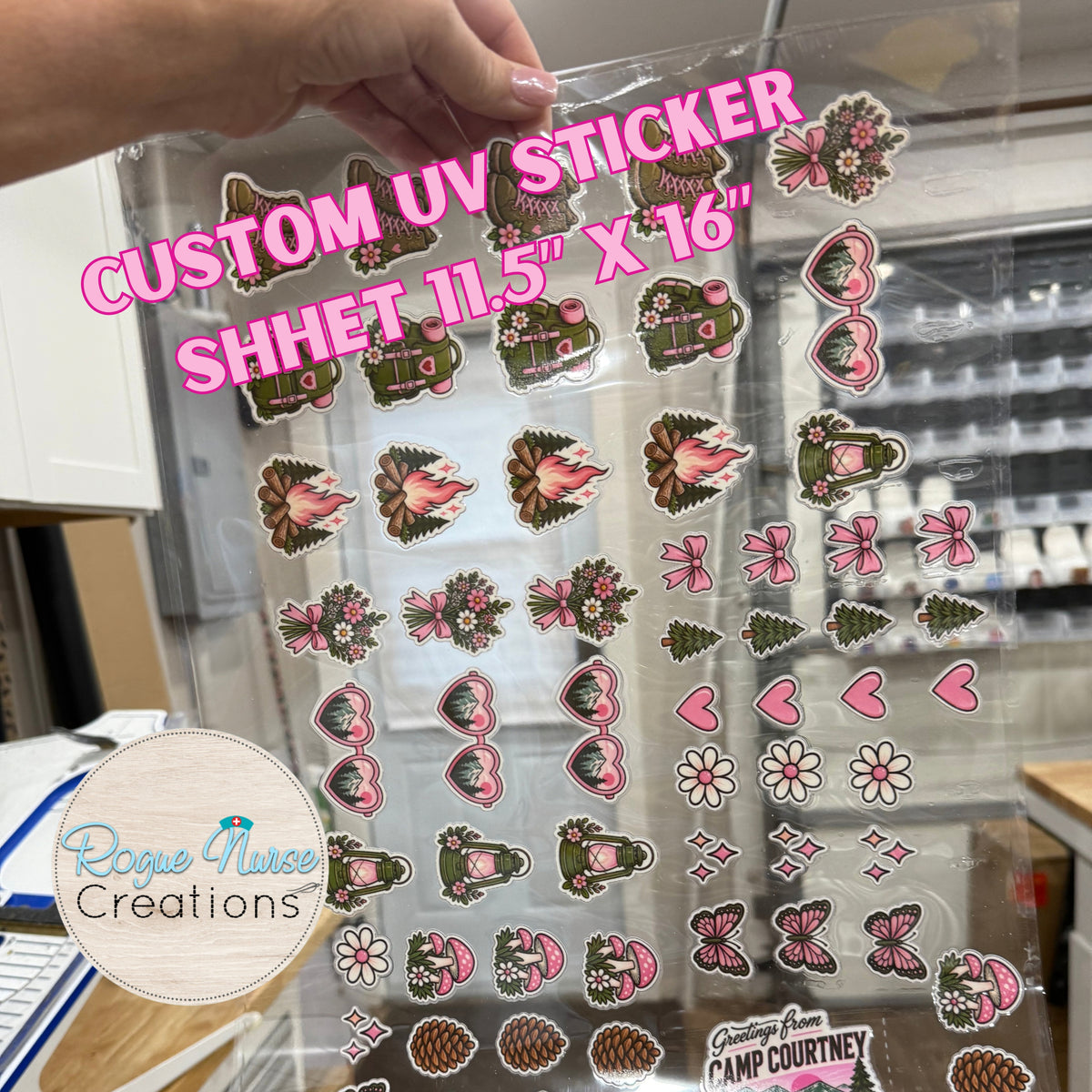 Custom UV Printed Stickers, Great For Water Bottles and Solid Surfaces