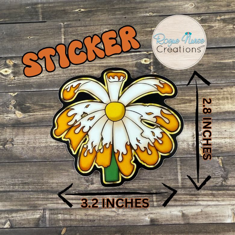 The WILTED Daisy™ Phoenix Edition “Still Rising” Matte Finish Vinyl Sticker, Original Design, Funny Nurse Sticker.
