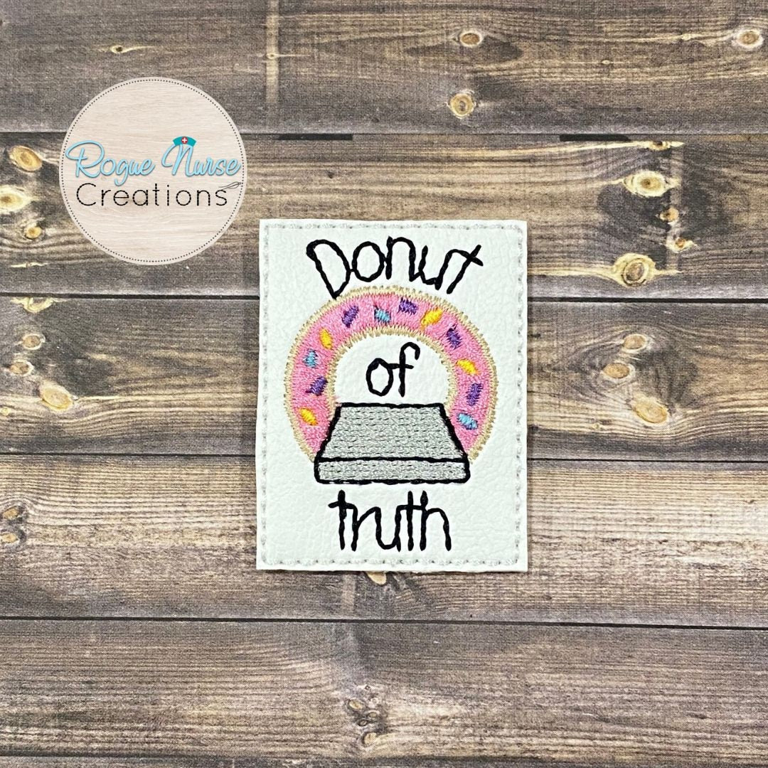 Donut of Truth CT scanner Donut Retractable Badge Reel, Imaging Department Badge Reel, Funny Healthcare Badge Reel, MRI Safe Badge Option