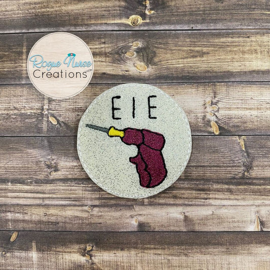 EIEIO Badge Reel, Emergency Department Retractable Badge Reel, IO Driver Badge Reel, Nurse Humor Badge Reel